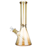 (WATER PIPE) 14 INCH BEAKER 9MM THICK - GOLD