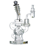 (WATER PIPE) STRATUS TWISTER RECYCLER WITH SPINNING BANGER SET - CLEAR