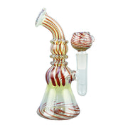 (RIG) 6" FUMED CANDY STRIPE - RED