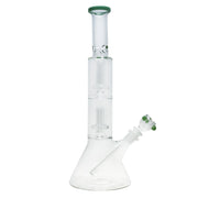 (WATER PIPE) 14" DOUBLE UFO PERC WATER PIPE - GREEN