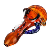 (HAND PIPE ) 3.5" HONEYCOMB HEAD TAIL DESIGN - GOLD