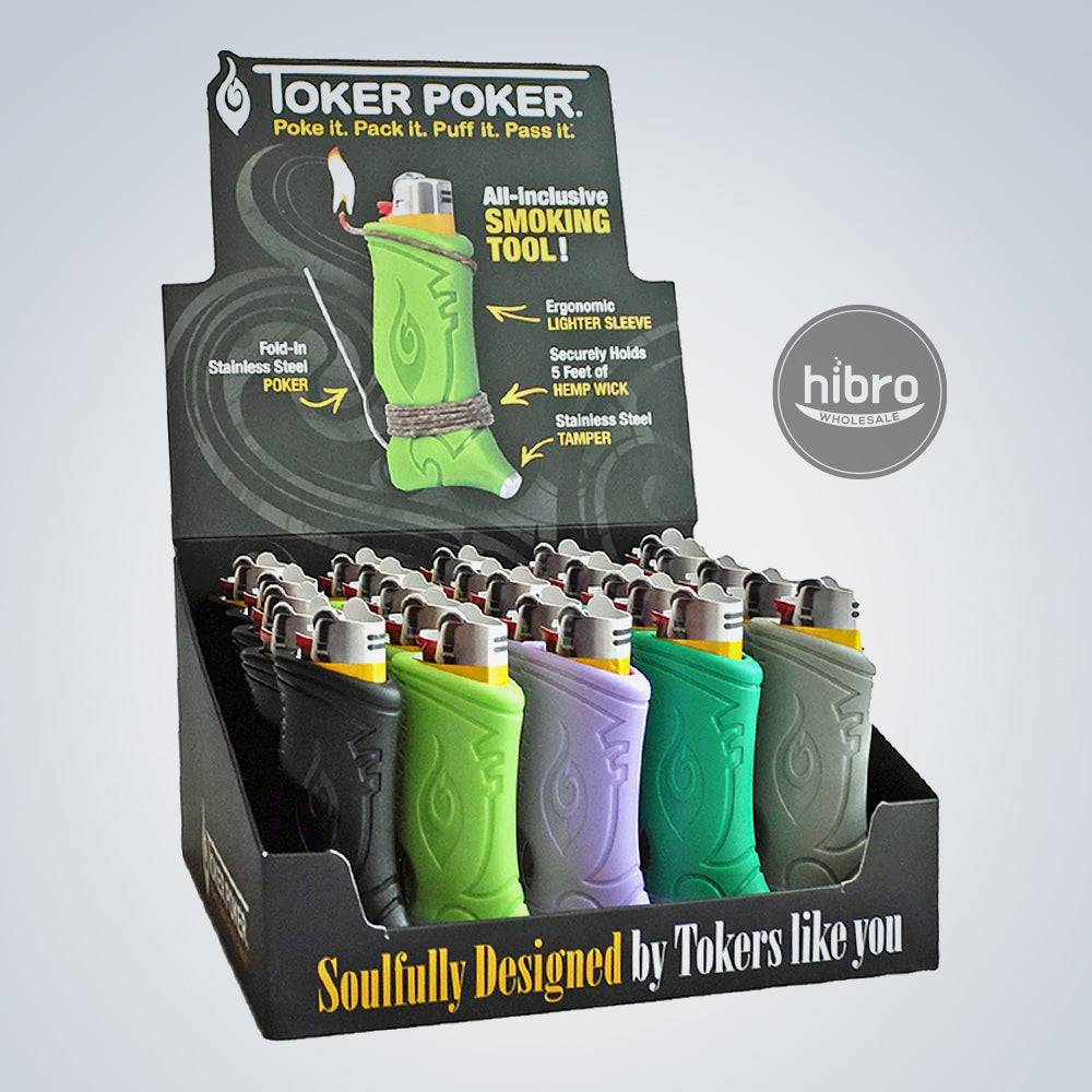 TOKER POKER FOR BIC LIGHTER CLASSIC EDDITION 25CT Hibro Wholesale