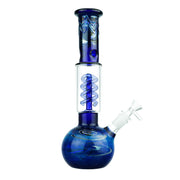 (WATER PIPE) 12" COIL PERC WATER PIPE - BLUE