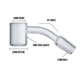 (BANGER) QUARTZ BANGER FLAT TOP 14mm 45°