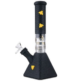 (SILICONE) STRATUS BEE WATER PIPE PYRAMID BOTTOM - SHINY PANTHER