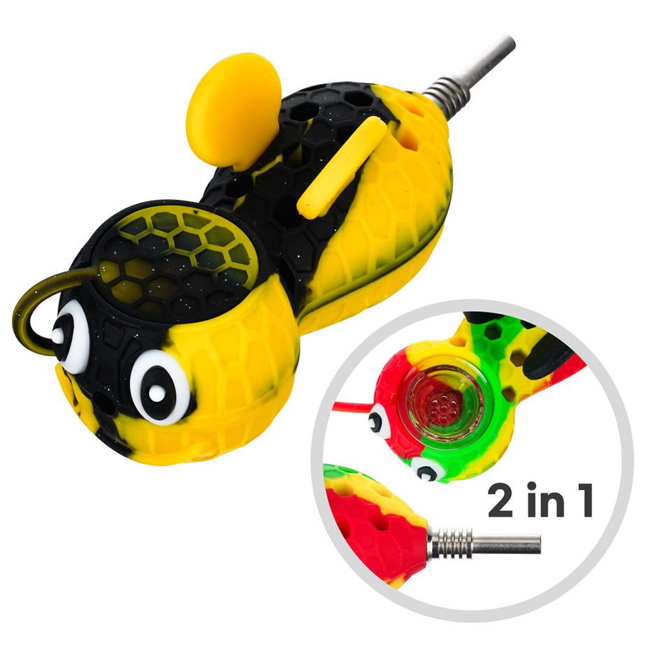 (SILICONE) STRATUS BEE SHAPE 2 IN 1 - SOL (YL/BK)