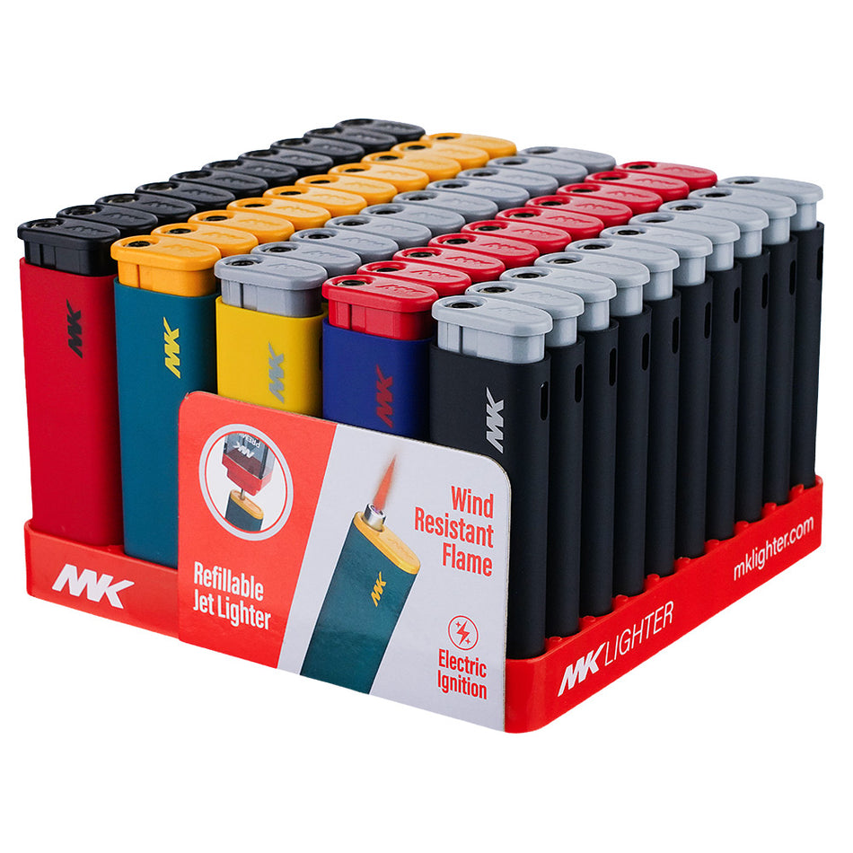 (LIGHTER) MK JET LIGHTER WIND PROOF 50CT COLOR
