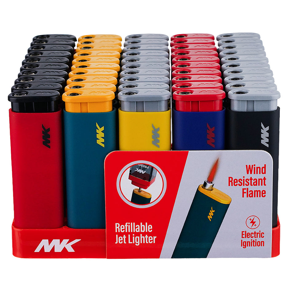 (LIGHTER) MK JET LIGHTER WIND PROOF 50CT COLOR