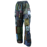 (CLOTHE) PATCHWORK 100% RAYON STRAIGHT LEG PANTS