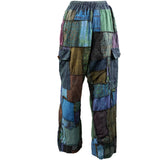 (CLOTHE) PATCHWORK 100% RAYON STRAIGHT LEG PANTS