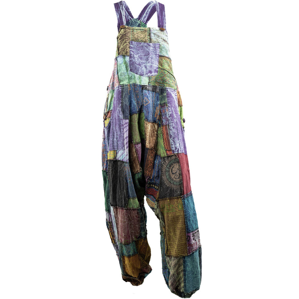 (CLOTHE) PATCHWORK 100% RAYON JUMP SUIT