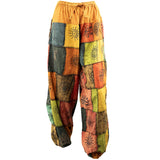(CLOTHE) PATCHWORK 100% RAYON STRAIGHT LEG PANTS