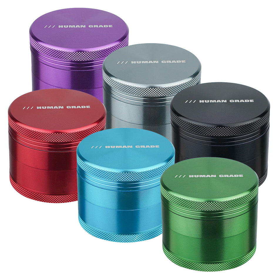 (GRINDER) 2" HUMAN GRADE 4PC #1A - BLACK