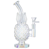 (WATER PIPE) 8" PINEAPPLE - CLEAR RAINBOW