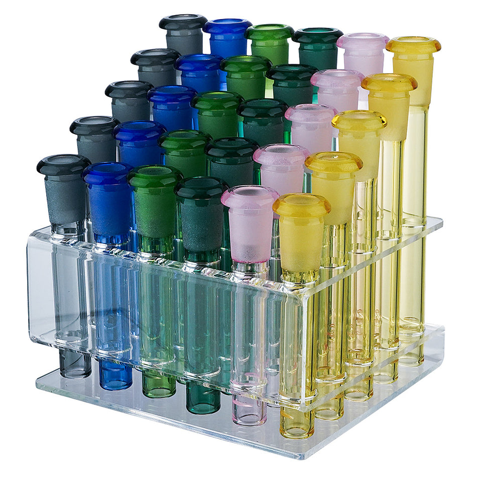 (DOWNSTEM) ACRYLIC DOWNSTEM DISPLAY SET - 5 SIZES 30CT