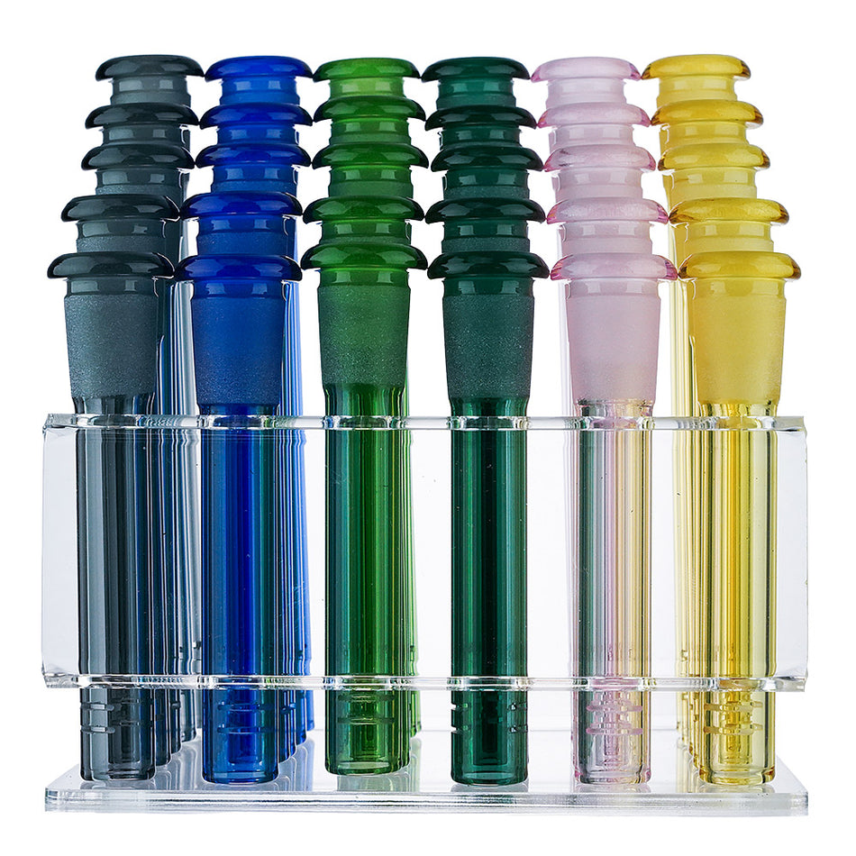 (DOWNSTEM) ACRYLIC DOWNSTEM DISPLAY SET - 5 SIZES 30CT