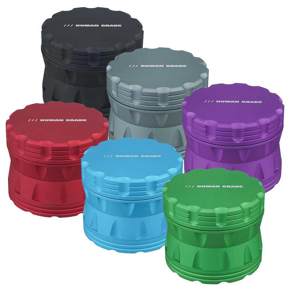 (GRINDER) 2.5" HUMAN GRADE 4PC #2A - BLACK