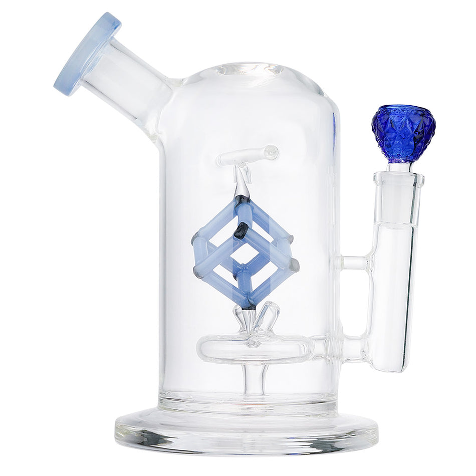 (WATER PIPR) 7" SPINNING DICE PERC - JADE BLUE