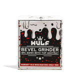 (GRINDER) WULF BEVEL 4PC 65mm TOP ASHTRAY - WHITE RED SPATTER