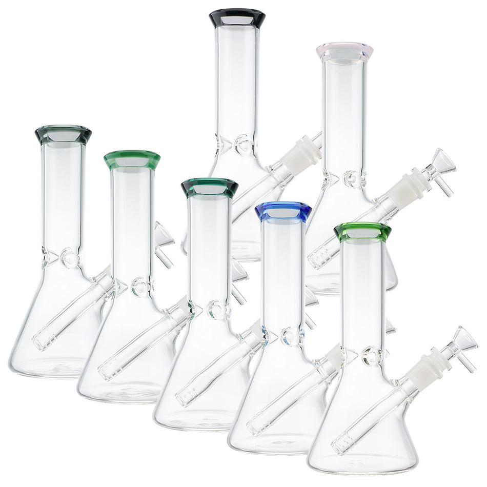 (WATER PIPE) 8.5" LA BELLE DIAMOND HEAD BEAKER - GRAY