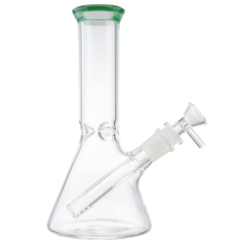 (WATER PIPE) 8.5" LA BELLE DIAMOND HEAD BEAKER - JADE GREEN