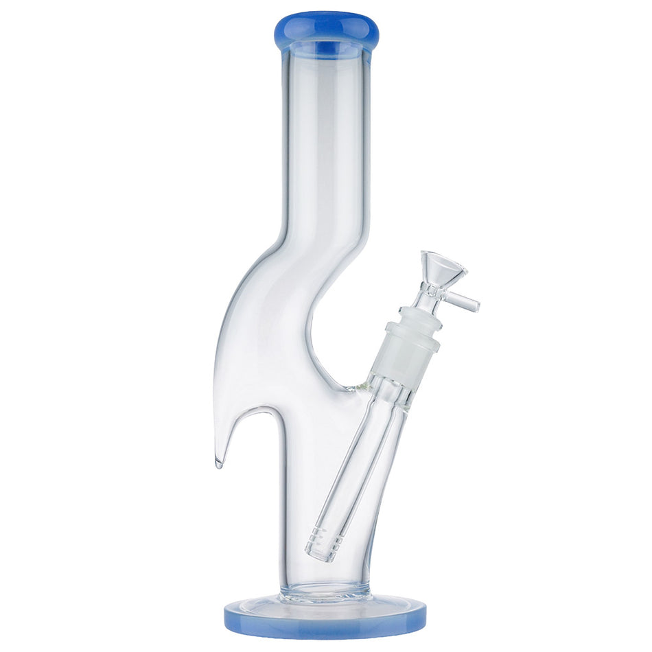 (WATER PIPE) 12" HOOK TUBE - JADE BLUE