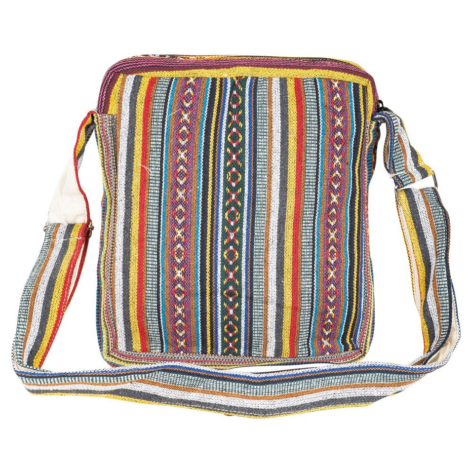 (BAG) SMALL HEMP CROSS BODY MUSHROOM DESIGN