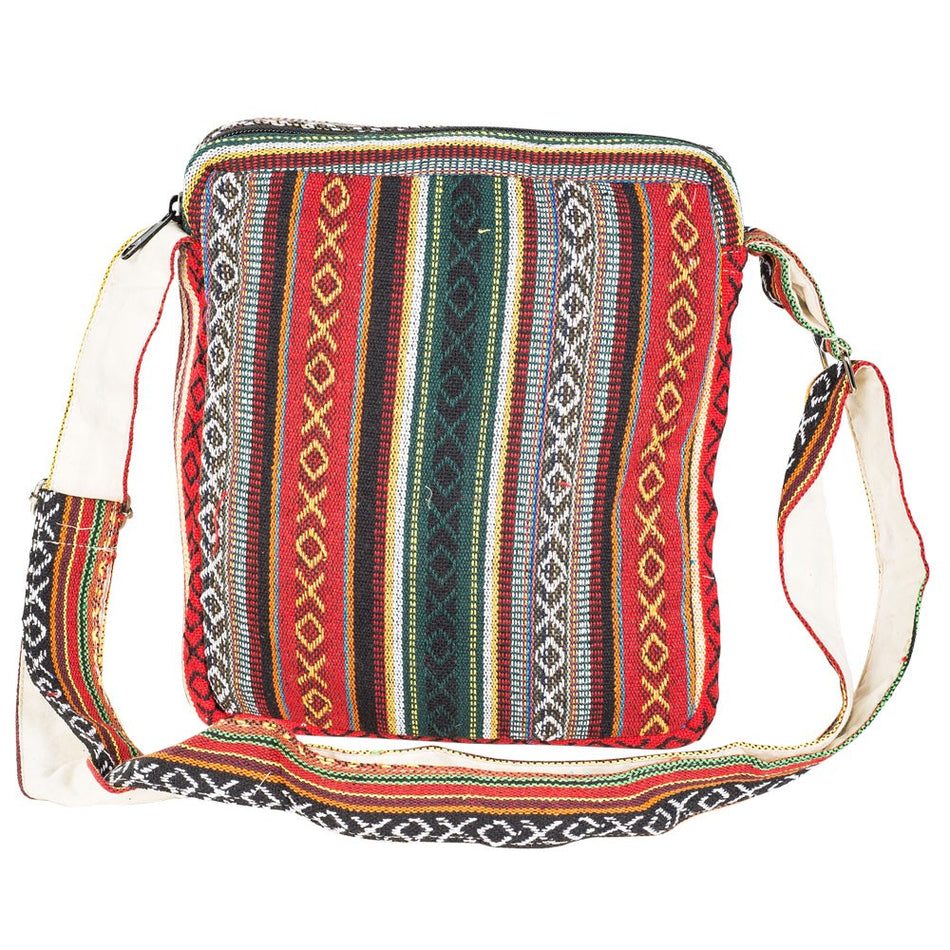 (BAG) SMALL HEMP CROSS BODY MUSHROOM DESIGN