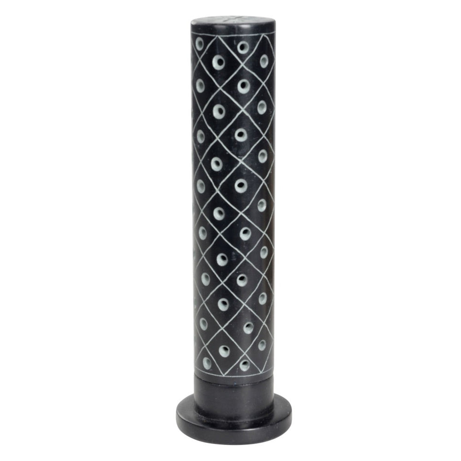 (INCENSE HOLDER) 10.5" SOAPSTONE 7 CHAKRA #66747
