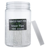 GLASS CLEAR TIPS JAR - 100CT