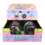 (ASHTRAY) ROUND GLASS SMALL LEAF CAT84-28 - 6CT