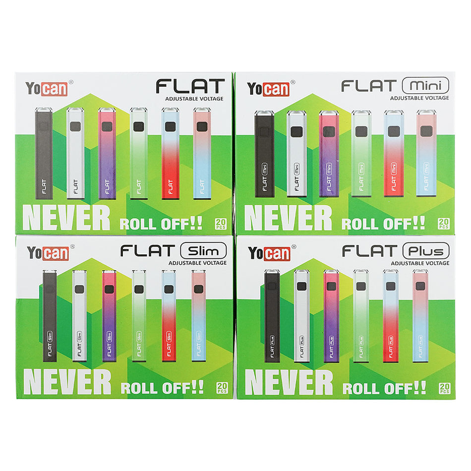 BATTERY) YOCAN FLAT SERIES 20CT - FLAT PLUS 900MAH Hibro Wholesale BATTERY) YOCAN FLAT SERIES 20CT - FLAT PLUS 900MAH Hibro Wholesale