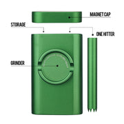 (DUGOUT) CHROMIUM CRUSHER WITH GRINDER - GREEN