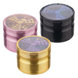 (GRINDER) 2.5" CHROMIUM CRUSHER 4PC WINDMILL - GOLD