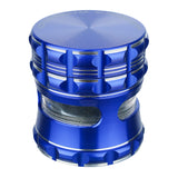 (GRINDER) 2.5" CHROMIUM CRUSHER WINDOW - BLUE