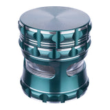 (GRINDER) 2.5" CHROMIUM CRUSHER WINDOW - TEAL