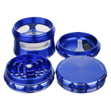 (GRINDER) 2.5" CHROMIUM CRUSHER WINDOW - BLUE