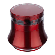 (GRINDER) 2.5" CHROMIUM CRUSHER WIDE VASE - RED