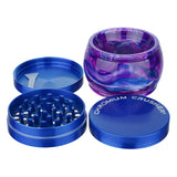 (GRINDER) 2.5" CHROMIUM CRUSHER RESIN MARBLE - BLUE