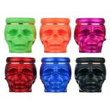 (GRINDER) 2" SKULL SATIN COLOR WITH CONTAINER - 6CT