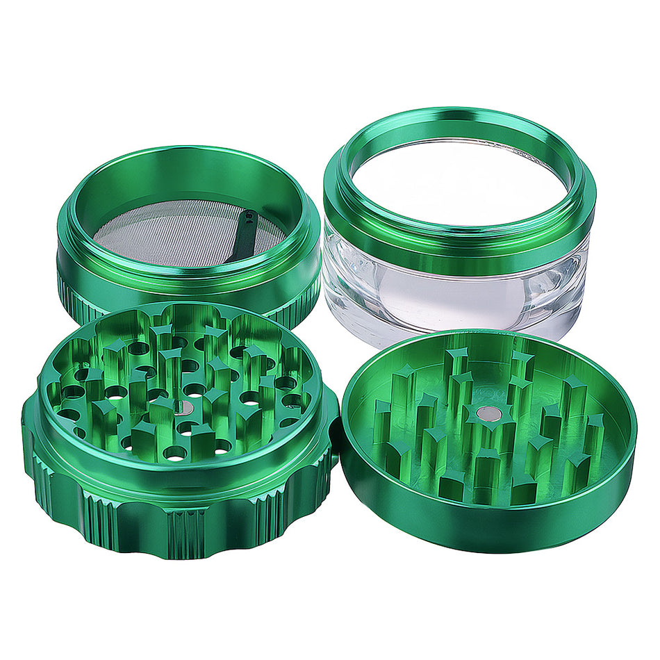 (GRINDER) 2.25" CHROMIUM CRUSHER 4PC #70463 - SILVER