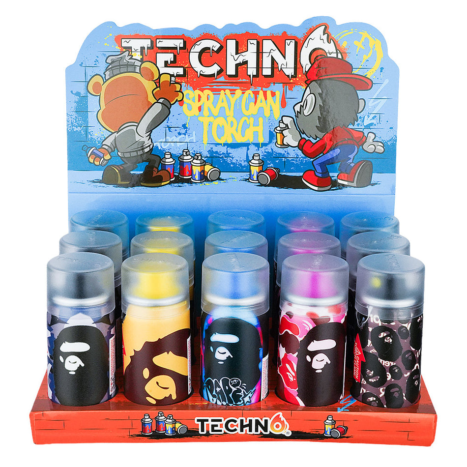 (TORCH SET) TECHNO SPRAY CAN #19017MN-A7 - 15CT