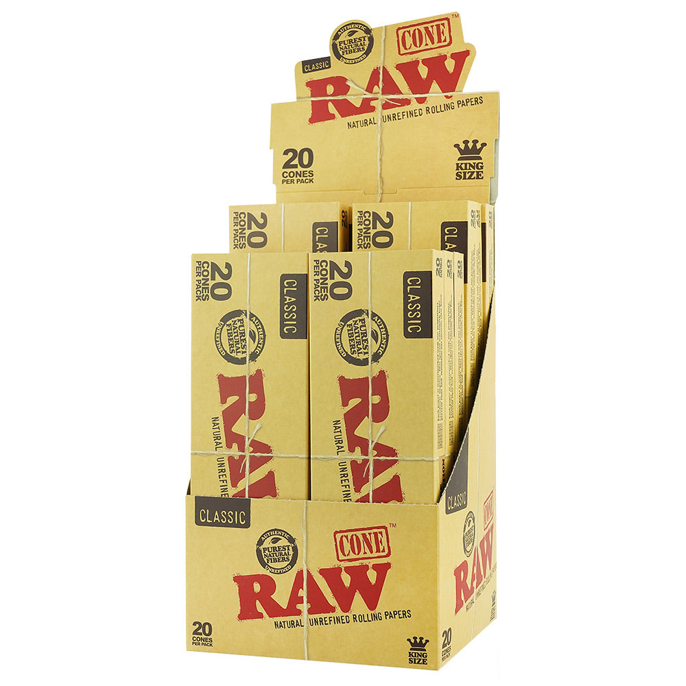 (CONE) RAW CLASSIC CONE KING SIZE - 20ct/12pk (Copy) – Hibro Wholesale