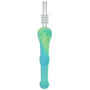 (SILICONE) STRATUS 7 INCH SKULL DIPPER NC - AQUA GLOW