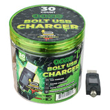 (CHARGER) OOZE BOLT USB CHARGERS 30CT