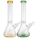 (WATER PIPE) 13" TWO TONE BEAKER 9MM THICK - AMBER