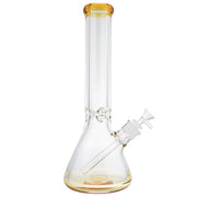 (WATER PIPE) 13" TWO TONE BEAKER 9MM THICK - AMBER