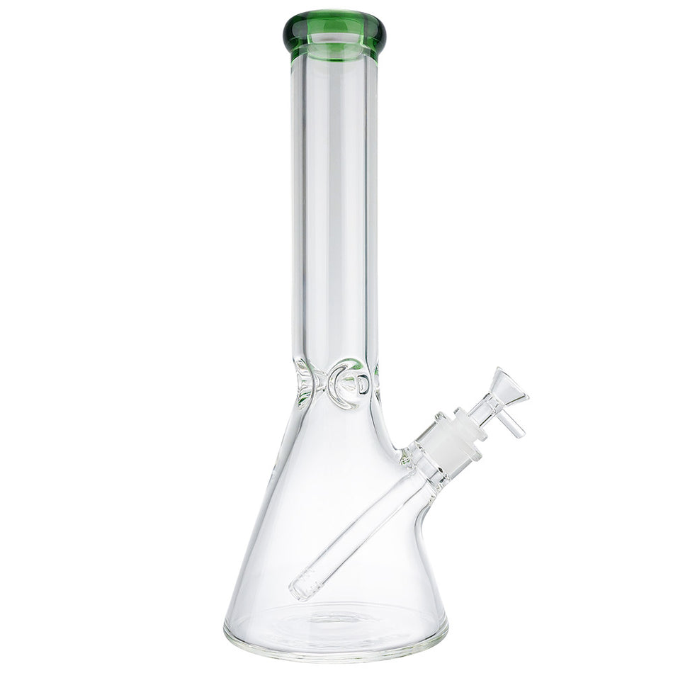(WATER PIPE) 14 INCH BEAKER 9MM THICK - LIGHT GREEN
