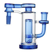 (ASH CATCHER) 14mm 90° DRUM PERC SEE THROUGH - BLUE