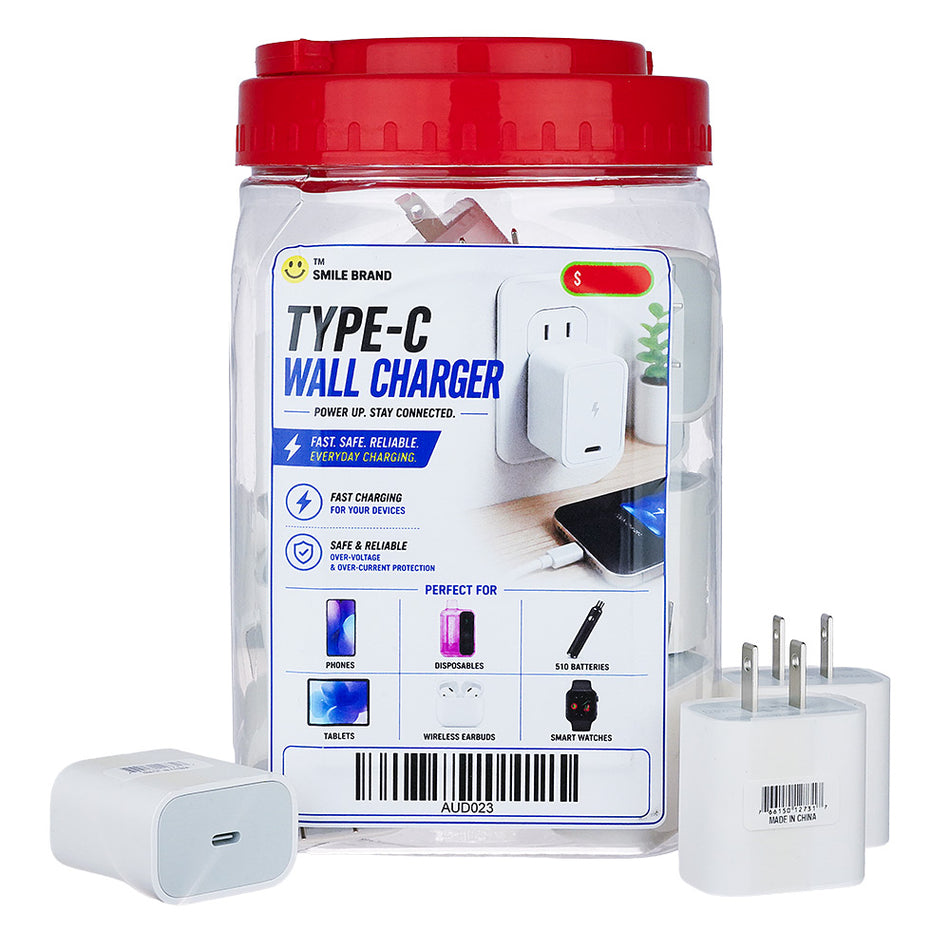(USB CHARGER) WALL CHARGER 24CT - TYPE C